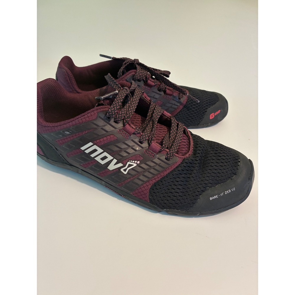 Inov-8 Bare-XF 210 V2 Size 7.5 Womens Burgundy Barefoot Training Shoes
